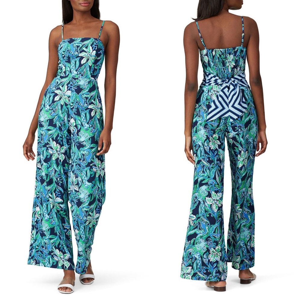 Lilly Pulitzer Nila Jumpsuit High Tide Navy Size 00